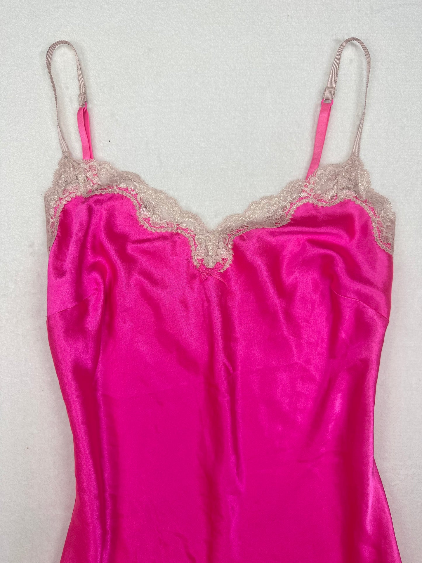 Victoria’s Secret Hot Pink & Cream Slip M